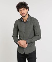 Camisa-Masculina-Slim-Estampada-Mini-Print-Manga-Longa-Preta-9253786-Preto_1