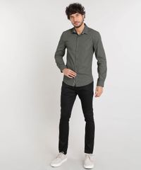 Camisa-Masculina-Slim-Estampada-Mini-Print-Manga-Longa-Preta-9253786-Preto_3