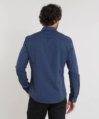 Camisa-Masculina-Slim-Estampada-Mini-Print-Manga-Longa-Azul-Marinho-9253937-Azul_Marinho_2