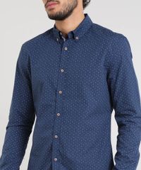 Camisa-Masculina-Slim-Estampada-Mini-Print-Manga-Longa-Azul-Marinho-9253937-Azul_Marinho_4