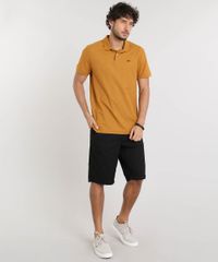 Polo-Masculina-Basica-em-Piquet-Manga-Curta-Caramelo-9449830-Caramelo_3