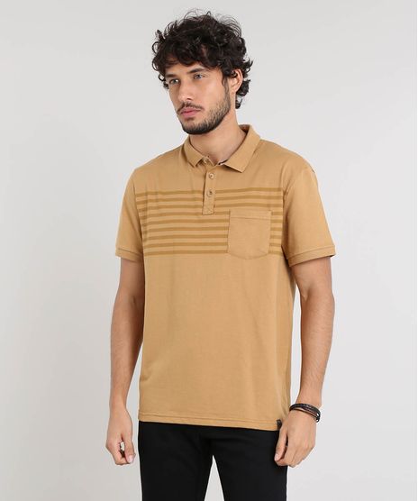 Polo-Masculina-com-Listras-e-Bolso-Manga-Curta-Caramelo-9449024-Caramelo_1