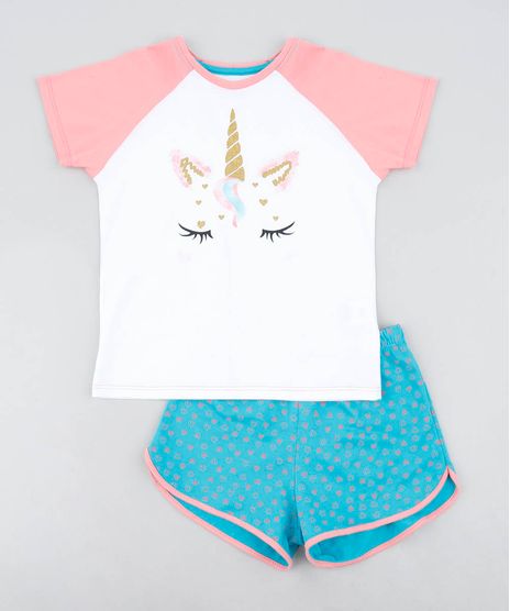 Pijama-Infantil-Raglan-Unicornio-com-Glitter-Manga-Curta-Off-White-9226381-Off_White_1