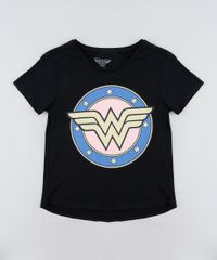 Blusa-Infantil-Mulher-Maravilha-Manga-Curta-Decote-Redondo-Preta-9406806-Preto_1
