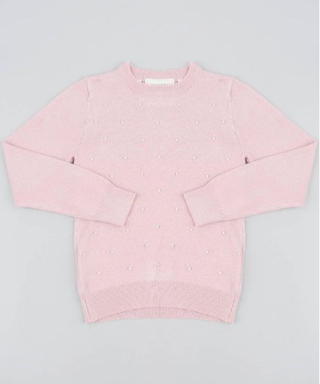 Sueter-Infantil-em-Trico-com-Perolas-Rosa-9347811-Rosa_1