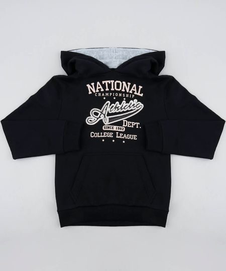 Blusao-Infantil-em-Moletom-com-Capuz-e-Paete-Preto-9381600-Preto_1