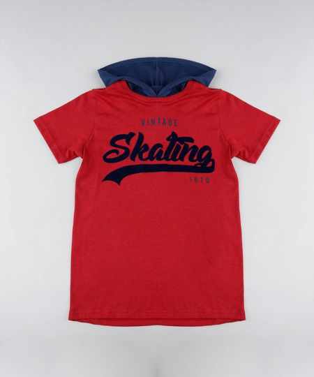 Camiseta-Infantil--Vintage-Skating--com-Capuz-Manga-Longa-Vermelha-9440389-Vermelho_1