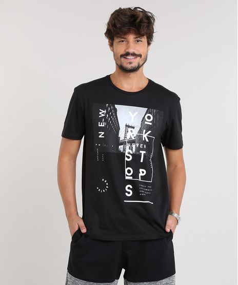 Camiseta-Masculina--New-York--Manga-Curta-Gola-Careca-Preta-9434502-Preto_1
