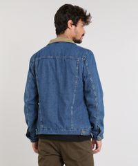 Jaqueta-Jeans-Masculina-com-Veludo-Cotele-Azul-Medio-9504779-Azul_Medio_2