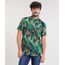 Camisa-Masculina-Estampada-de-Folhagem-com-Bolso-Manga-Curta-Preta-9455020-Preto_1