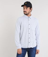 Camisa-Masculina-Listrada-com-Bolso-Manga-Longa-Cinza-Mescla-Claro-9455021-Cinza_Mescla_Claro_1