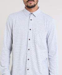 Camisa-Masculina-Listrada-com-Bolso-Manga-Longa-Cinza-Mescla-Claro-9455021-Cinza_Mescla_Claro_4