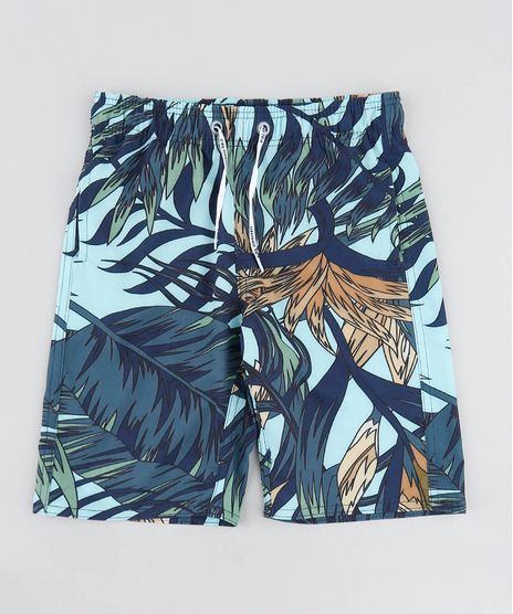 Bermuda-Surf-Infantil-Estampada-de-Folhagem-Verde-Claro-9519913-Verde_Claro_1