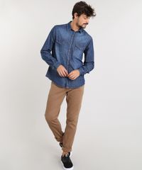 Camisa-Jeans-Masculina-com-Bolsos-Manga-Longa-Azul-Escuro-9449455-Azul_Escuro_3