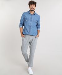Camisa-Jeans-Masculina-com-Bolsos-Manga-Longa-Azul-Medio-9449456-Azul_Medio_3