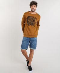Blusao-Masculino-Indio-em-Moletom-Gola-Careca-Caramelo-9486884-Caramelo_3 Blusao-Masculino-Indio-em-Moletom-Gola-Careca-Caramelo-9486884-Caramelo_3
