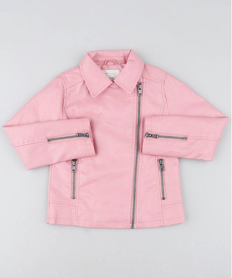 jaqueta rosa infantil