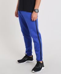 Calca-Masculina-Esportiva-Ace-em-Moletom-com-Faixas-Laterais-Azul-Royal-9335532-Azul_Royal_1