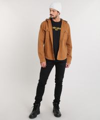 Jaqueta-de-Sarja-Masculina-com-Capuz-Removivel-em-Moletom-Caramelo-9470131-Caramelo_3