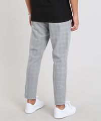 Calca-Masculina-Slim-Cropped-Estampada-Xadrez-com-Corrente-Cinza-Mescla-9449457-Cinza_Mescla_4