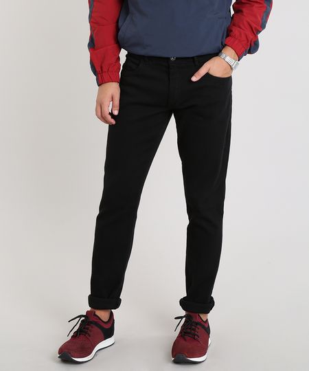Calca-Masculina-Slim-Canelada-Preta-9467330-Preto_1 Calca-Masculina-Slim-Canelada-Preta-9467330-Preto_1