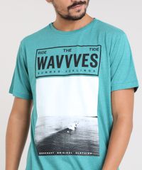 Camiseta-Masculina-com-Estampa-de-Praia-Manga-Curta-Gola-Careca-Verde-9434987-Verde_4