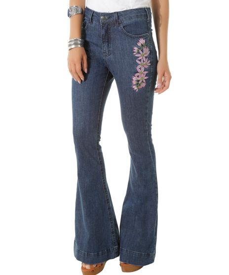 Calca-Jeans-Flare-com-Bordados-Dress-To-Azul-Escuro-8433947-Azul_Escuro_1