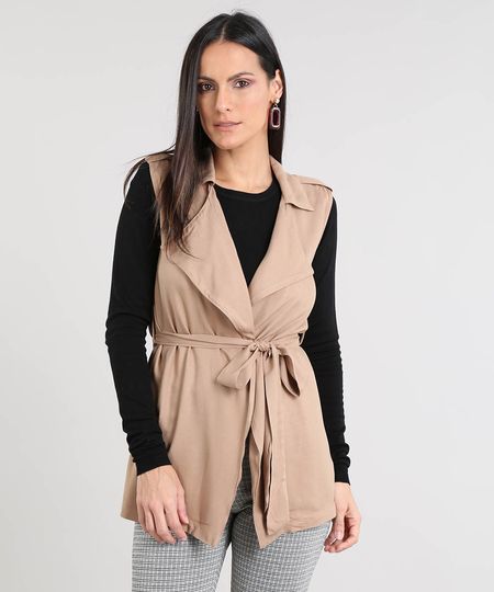 Colete-Feminino-Longo-com-Faixa-para-Amarrar-Kaki-9419817-Kaki_1 Colete-Feminino-Longo-com-Faixa-para-Amarrar-Kaki-9419817-Kaki_1