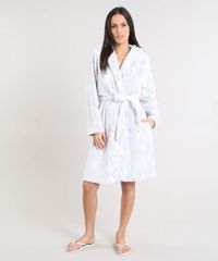 Roupao-Feminino-em-Fleece-Estampado-de-Coelho-com-Capuz-Manga-Longa-Cinza-Claro-9371919-Cinza_Claro_1