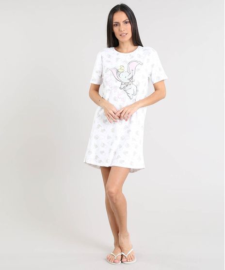 Camisola-Feminina-Dumbo-Estampada-Manga-Curta-Off-White-9490014-Off_White_1