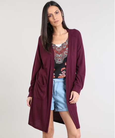 Capa-Feminina-Longa-em-Trico-com-Bolsos-Roxa-9343627-Roxo_1
