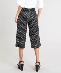 Calca-Pantacourt-Feminina-Estampada-de-Poa-Preta-9439211-Preto_2
