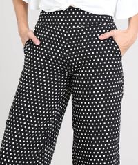 Calca-Pantacourt-Feminina-Estampada-de-Poa-Preta-9439211-Preto_4