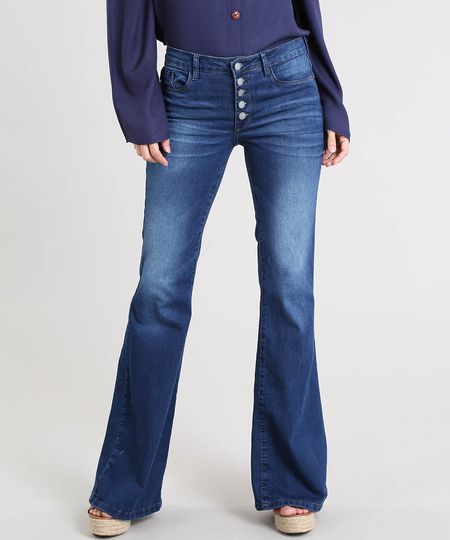 Calca-Jeans-Feminina-Flare-Cintura-Media-Azul-Escuro-9463452-Azul_Escuro_1
