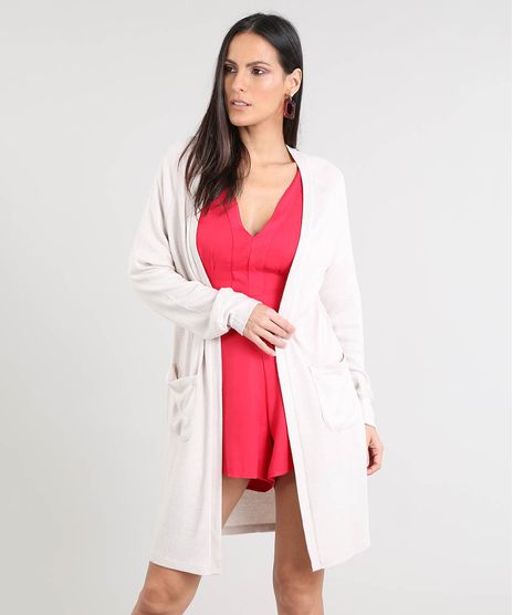 Capa-Feminina-Longa-em-Trico-com-Bolsos-Kaki-Claro-9343627-Kaki_Claro_1