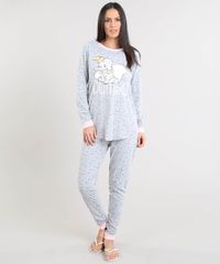 Pijama-Feminino-Dumbo-Estampado-Manga-Longa-Cinza-Mescla-9490015-Cinza_Mescla_1