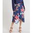 Saia-Feminina-Midi-Estampada-Floral-com-Pontas-e-Faixa-para-Amarrar-Azul-Marinho-9377199-Azul_Marinho_1