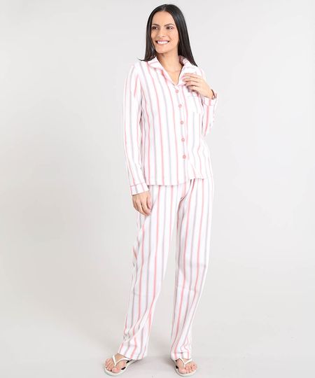 Pijama-de-Inverno-Feminino-Listrado-em-Fleece-Manga-Longa-Off-White-9371445-Off_White_1 Pijama-de-Inverno-Feminino-Listrado-em-Fleece-Manga-Longa-Off-White-9371445-Off_White_1