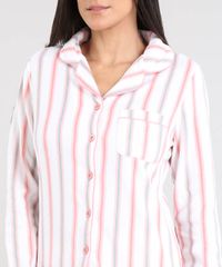 Pijama-de-Inverno-Feminino-Listrado-em-Fleece-Manga-Longa-Off-White-9371445-Off_White_3