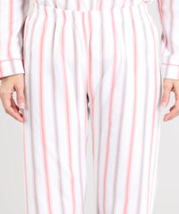 Pijama-de-Inverno-Feminino-Listrado-em-Fleece-Manga-Longa-Off-White-9371445-Off_White_4