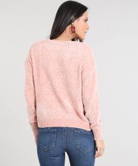 Sueter-Feminino-em-Trico-de-Chenille-Rose-9362256-Rose_2