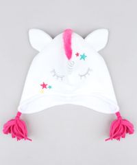 Kit-de-Gorro-Unicornio-em-Fleece---Luvas-em-Trico-Branco-9358411-Branco_2