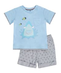 Conjunto-de-Camiseta-Azul-Claro---Bermuda-Cinza-Mescla-8447533-Cinza_Mescla_1