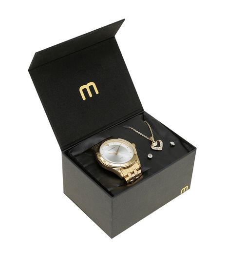 Kit-de-Relogio-Mondaine-Feminino-Analogico---Colar---Brinco---94957LPMKDE1K-Dourado-8506850-Dourado_1