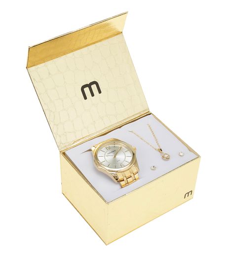 Kit-de-Relogio-Mondaine-Feminino-Analogico---Colar---Brinco---83330LPMKDE1K-Dourado-8508164-Dourado_1