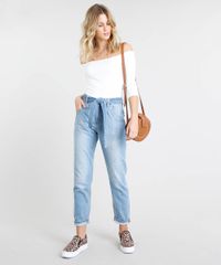 Calca-Jeans-Feminina-Mom-Clochard-com-Faixa-para-Amarrar-Azul-Claro-9463411-Azul_Claro_3