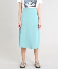 Saia-Midi-Feminina-Mindset-Evase-Verde-Claro-9565442-Verde_Claro_1