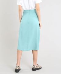 Saia-Midi-Feminina-Mindset-Evase-Verde-Claro-9565442-Verde_Claro_2