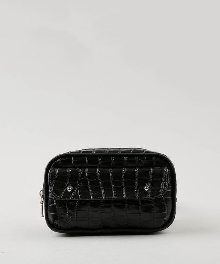 Pochete-Feminina-Mindset-Croco-Preta-9566494-Preto_1