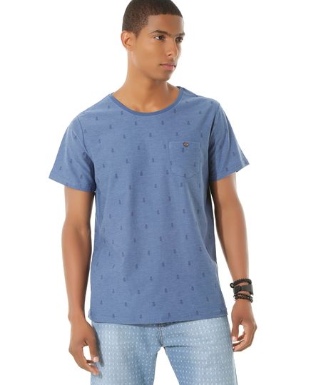 Camiseta-Estampada-de-Abacaxis-Azul-8438520-Azul_1 Camiseta-Estampada-de-Abacaxis-Azul-8438520-Azul_1